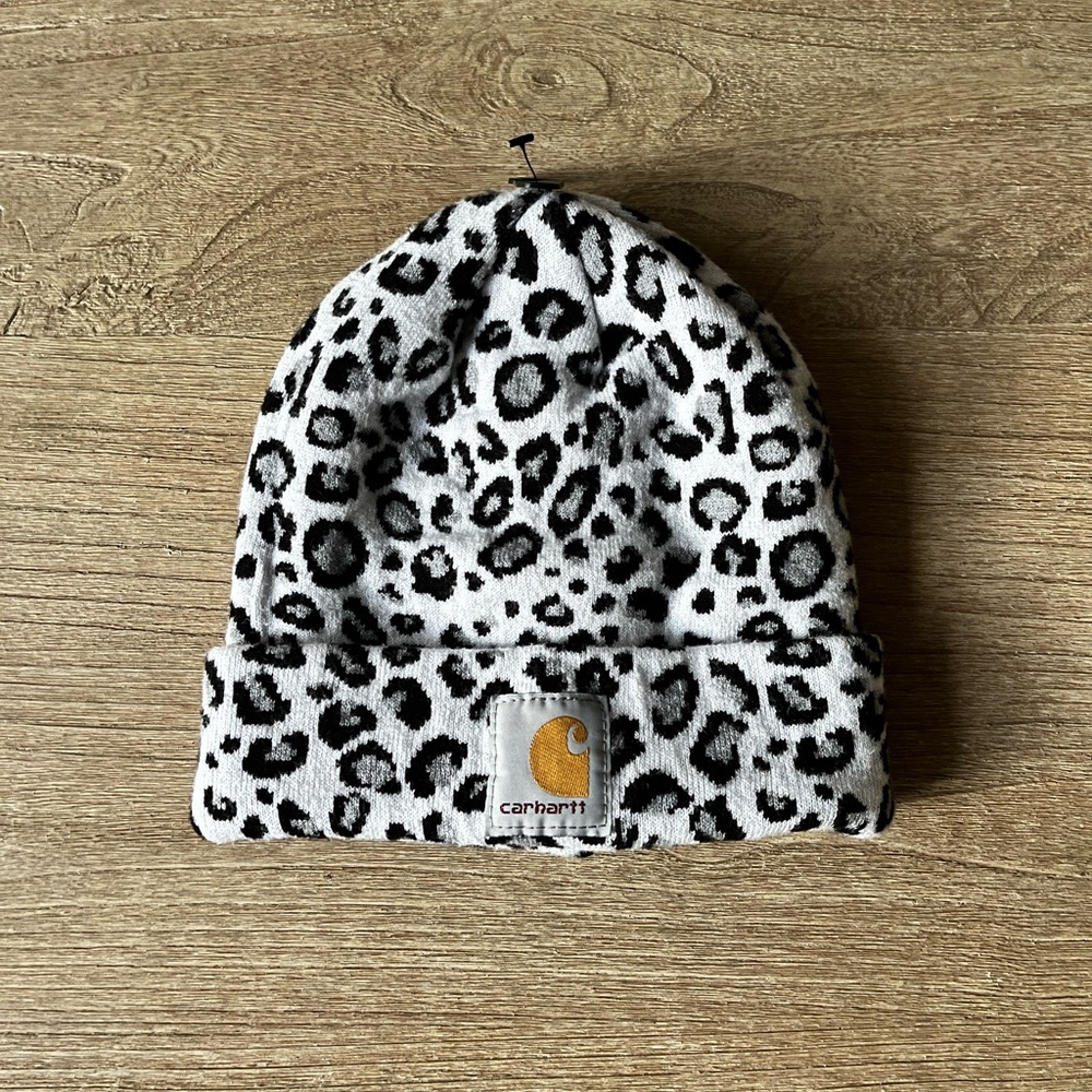 NWOT Leopard Print Carharrt Beanie
